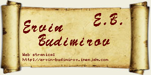 Ervin Budimirov vizit kartica